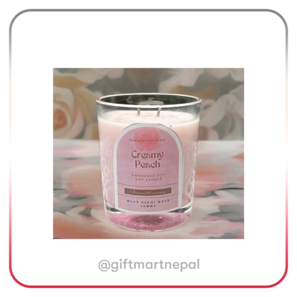 Creamy Peach Scented Soy Wax Candle – 100 ml