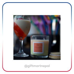 Peach Mango Scented Soy Wax Candle - 180 ml