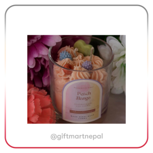 Peach Mango Scented Soy Wax Candle - 180 ml